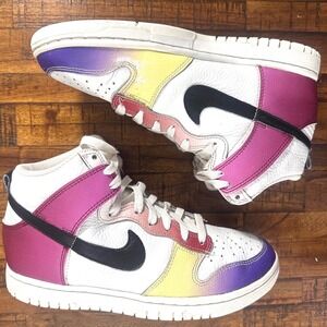 Nike Women's Dunk High Multi-Color Gradient White Sz 7 Sneaker Tennis Shoe VTG